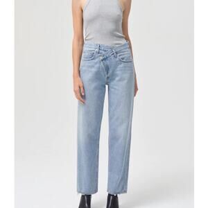 Agolde Jeans sz 26 Criss Cross Jeans Light Wash Straight Leg Jeans